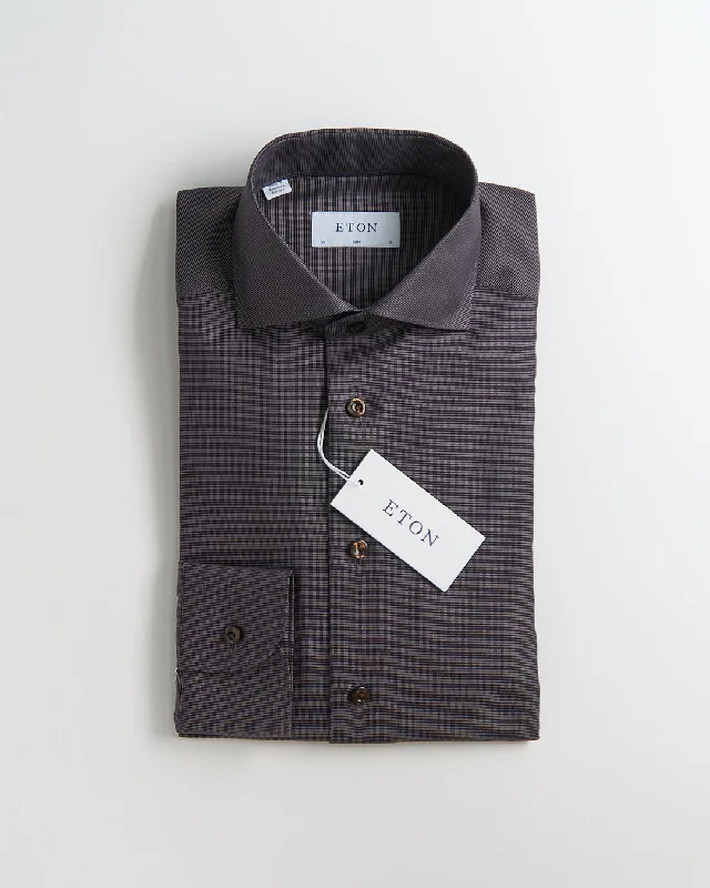 Semi Solid Signature Dobby Slim Shirt