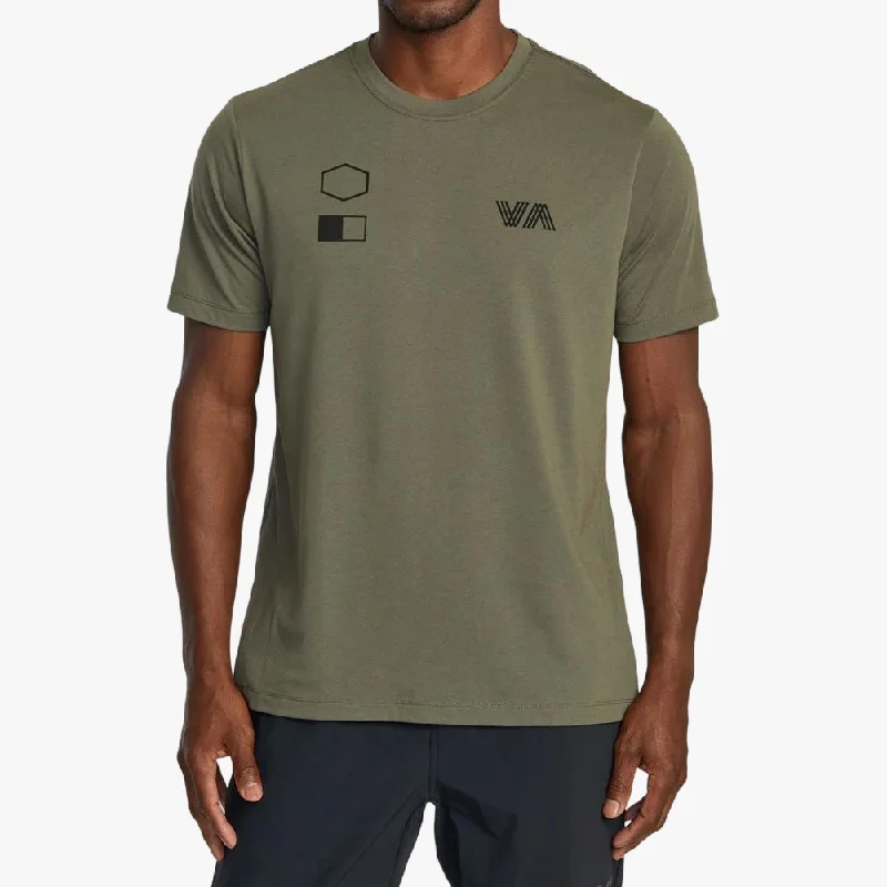 Rvca Mens Va Mark Short Sleeve Tee Olive