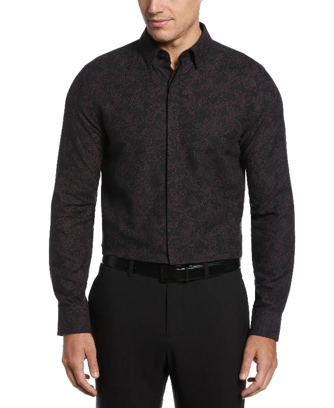 Jacquard Floral Print Shirt