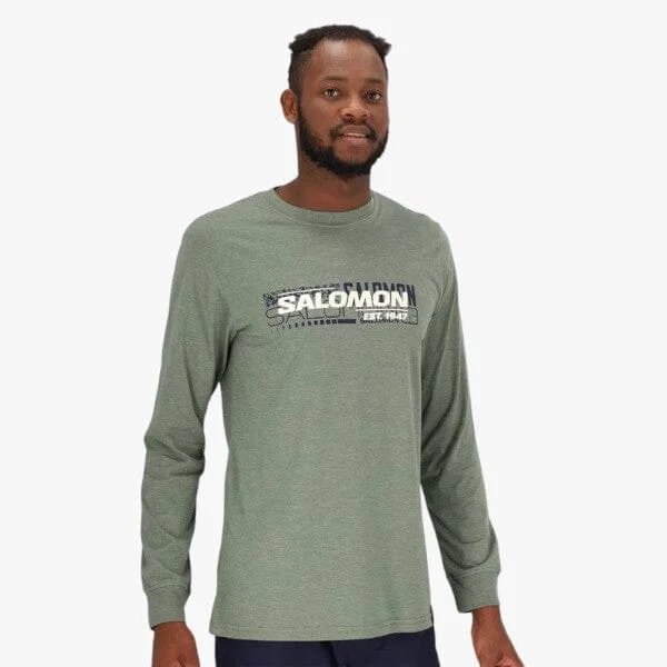 Salomon Men's Proceed Long Sleeve Tee Laurel Wreath Mel