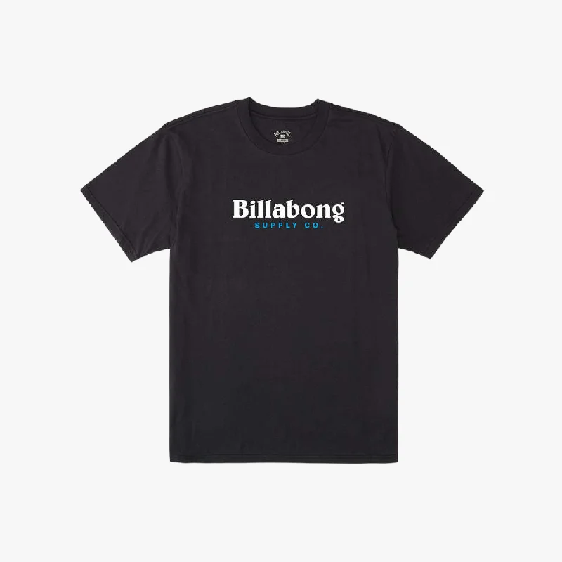 Billabong Mens Walled Word Short Sleeve Tee Black