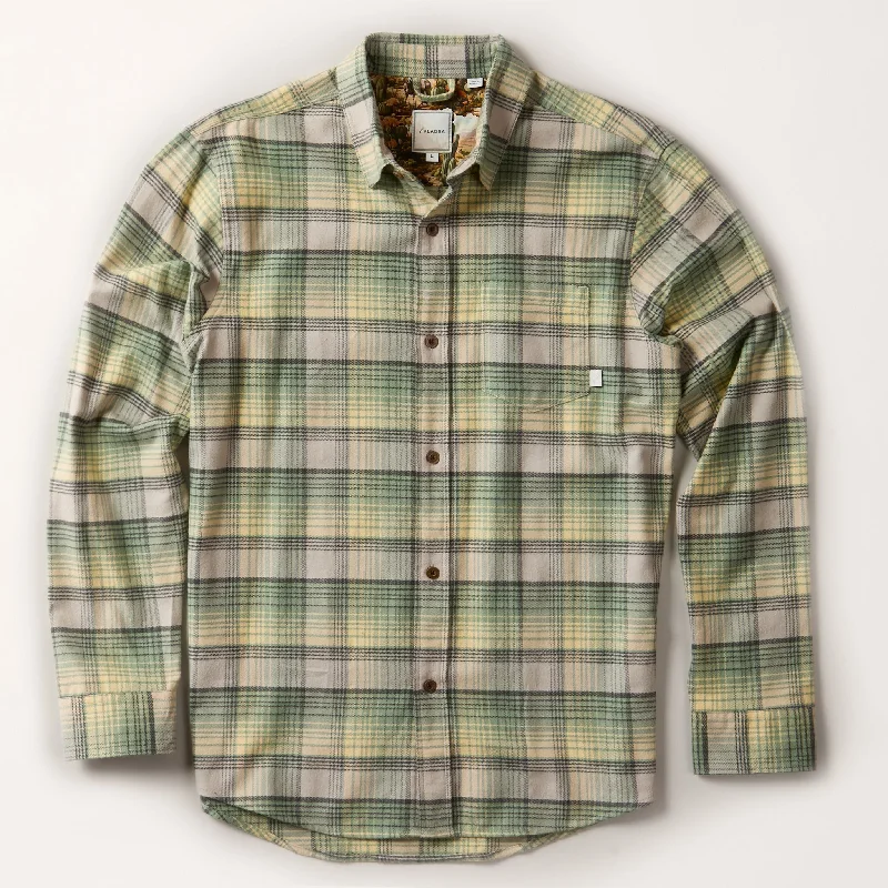 Men's Every Day Flannel Shirt- Cactus Green