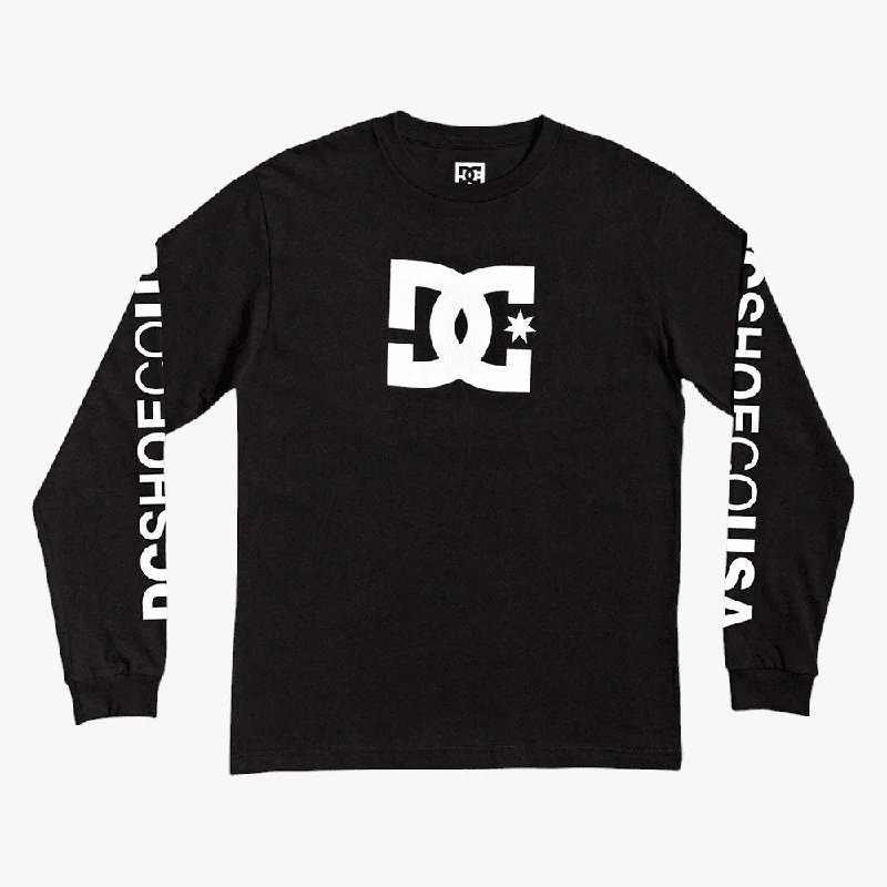 Dc Mens Star Long Sleeve Tee Black