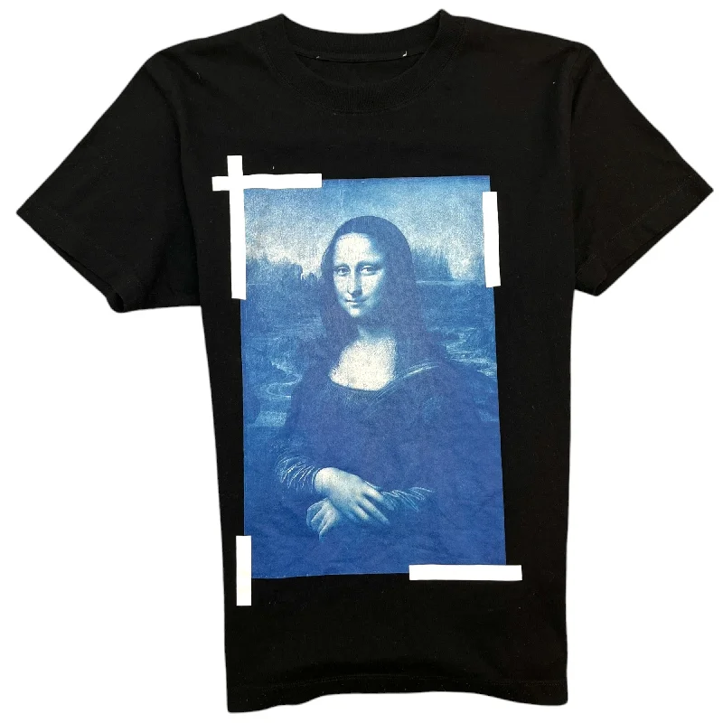 Men's Mona Lisa Graphic Print T-Shirt Black Size M