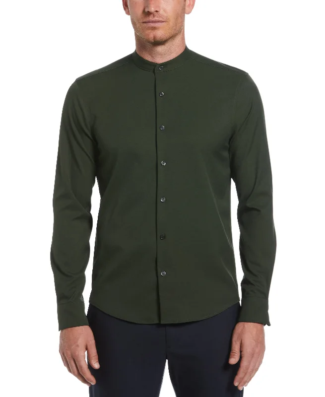 Untucked Total Stretch Slim Fit Banded Collar Shirt