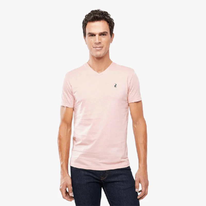 Polo Mens Michael V-Neck Short Sleeve Tee Pink