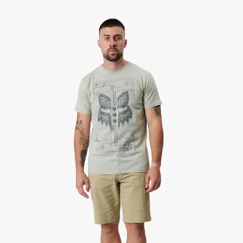 Fox Mens Throttle Head Short Sleeve Tee Grey Vintage