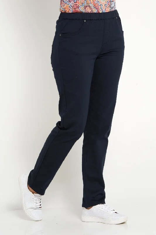 Exclusive Offer Pull On Plain Jeans - Navy