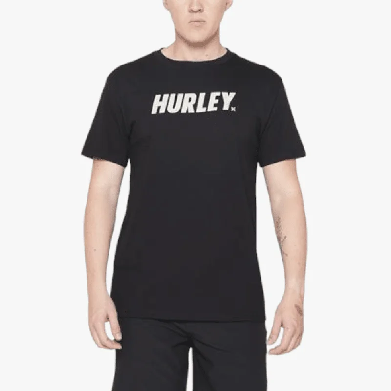 Hurley Mens Fastlane Classic Short Sleeve Tee Black Khaki