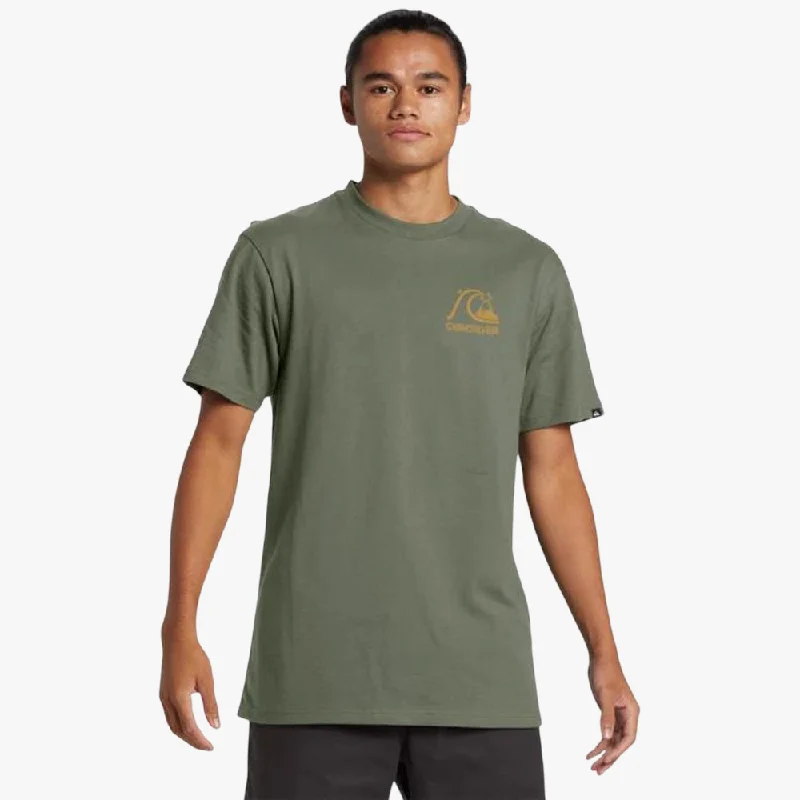 Quiksilver Mens Bubble Logo Short Sleeve Tee Four Leaf