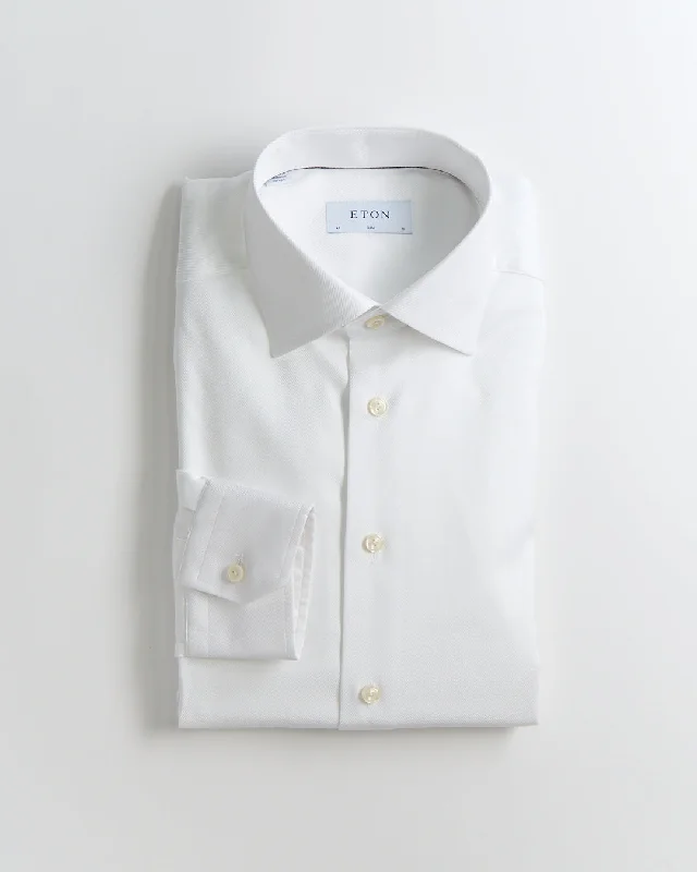 Melange Solid Slim Shirt