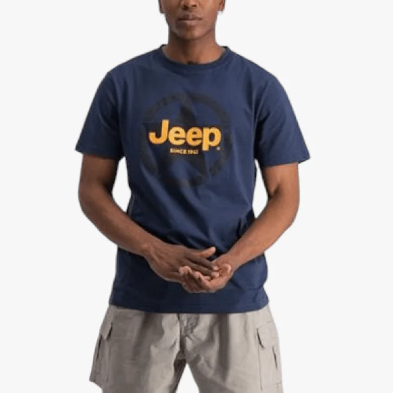 Jeep Mens Core Logo Short Sleeve Tee True Navy