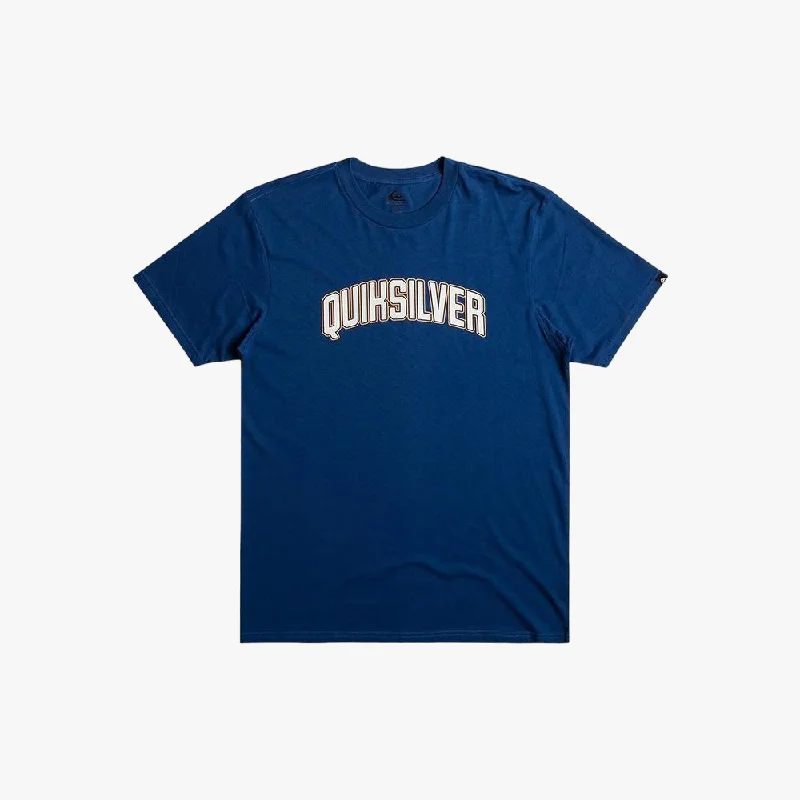 Quiksilver Mens Scholarship Short Sleev Tee Estate Blue