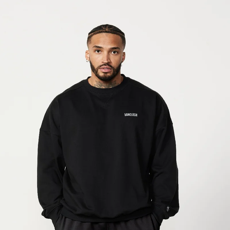 Vanquish Essential Black Oversized Sweatshirt