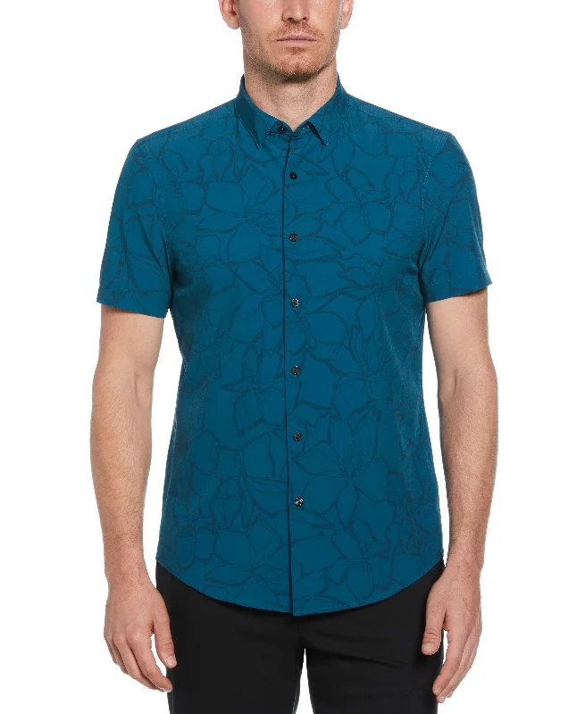 Slim Fit Total Stretch Floral Print Shirt