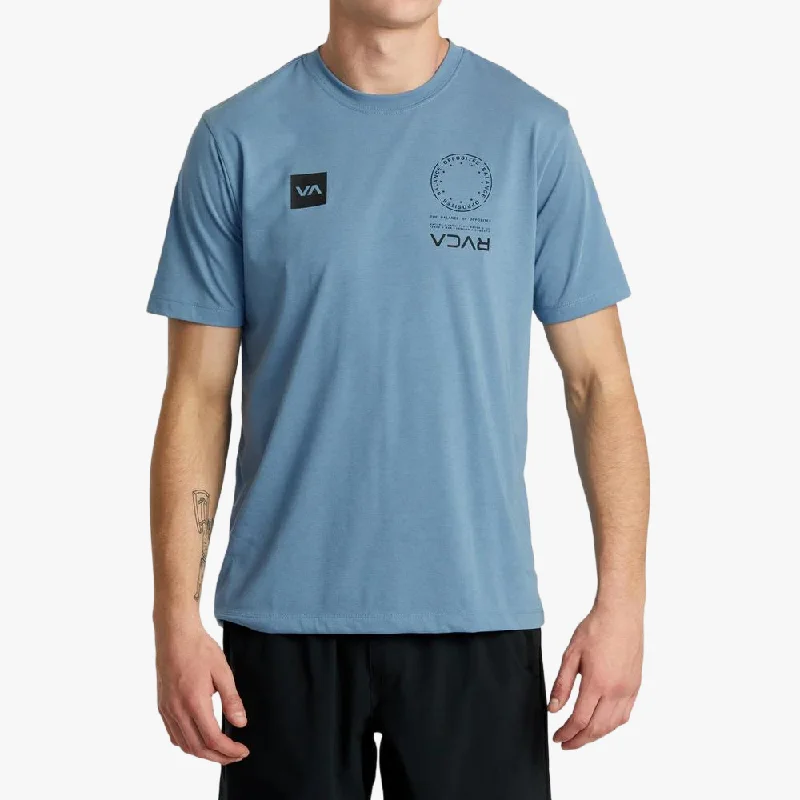 Rvca Mens Va Mark Short Sleeve Tee Haze