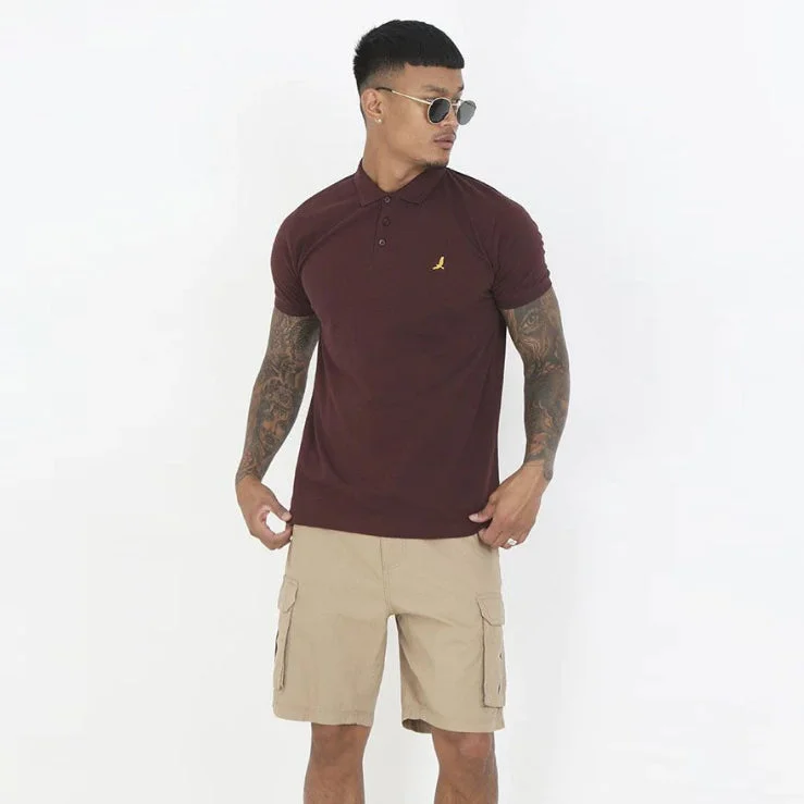 BS - Men 'Burgundy' Housemark Slim Fit Polo BS75