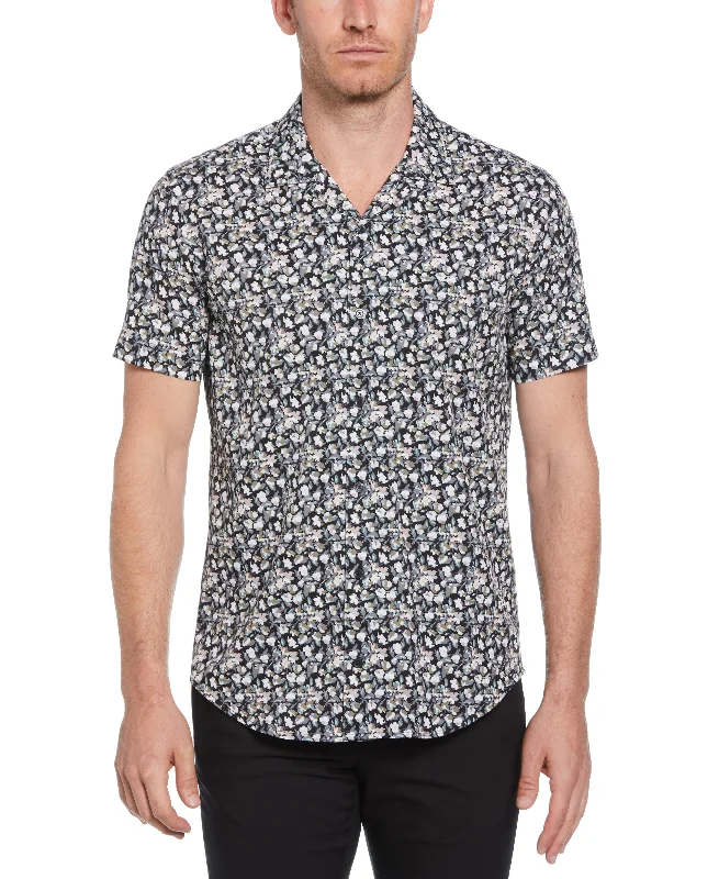 Total Stretch Mini Floral Print Shirt