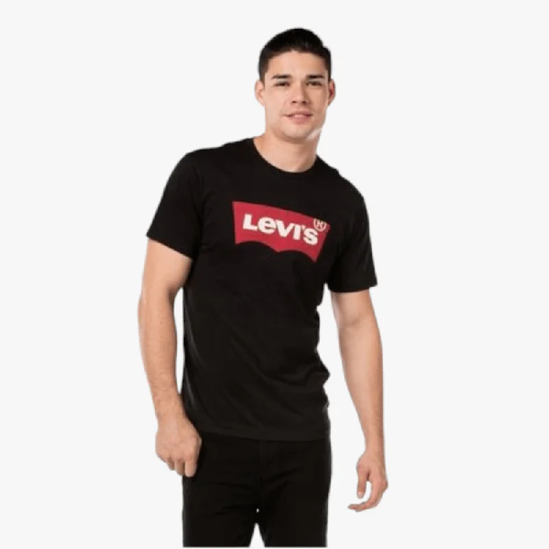 Levi's Mens Graphic Set In Neck Black