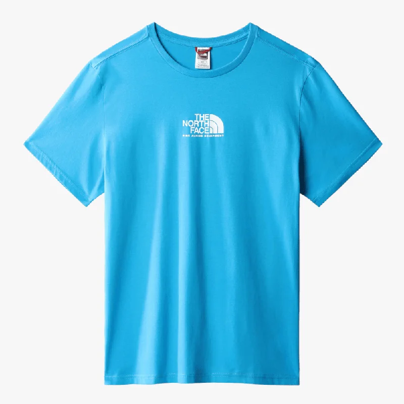 The North Face Mens Fine Alpine Equipment Short Sleeve Tee Acoustic Blue