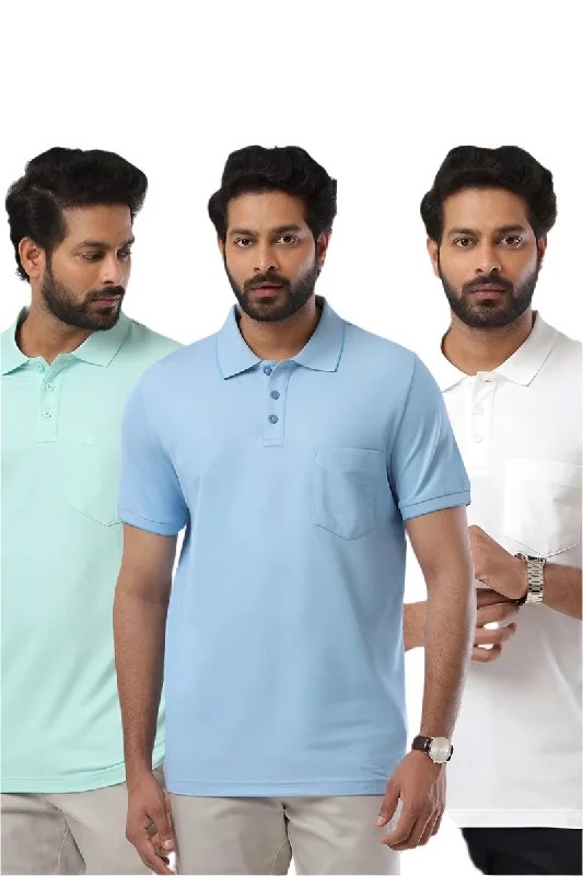 Golf Polo - Multicolor T-Shirts Pack Of 3 Combo For Men | Ariser