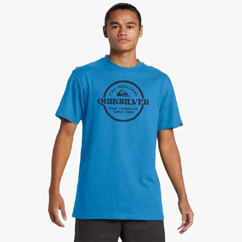 Quiksilver Mens Straight Up Short Sleeve Tee Vallarate Blue