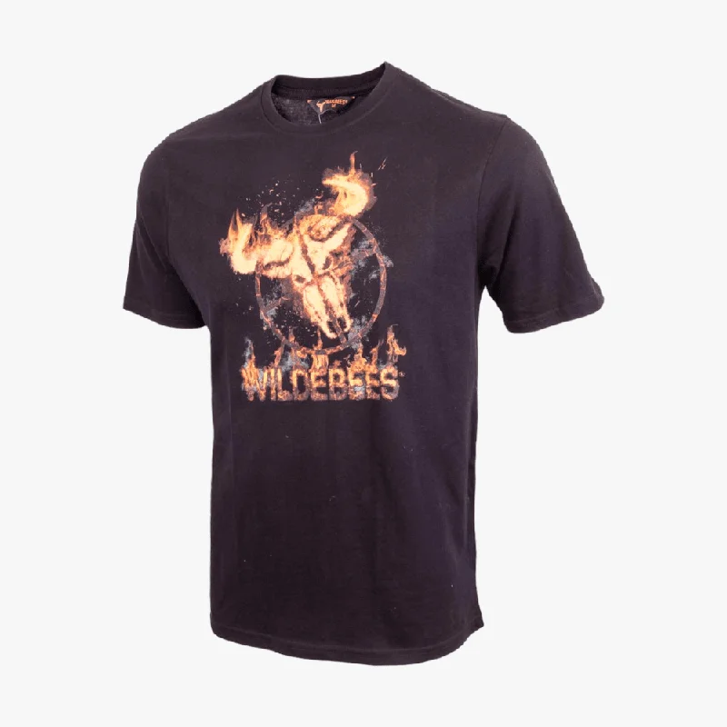 Wildebees Mens Flame Target Short Sleeve Tee Black