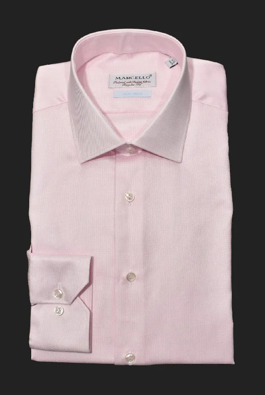 DS100P Pink Fine Piquet Dress Shirt