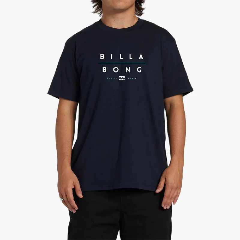 Billabong Mens Unity Stacked Tech Short Sleeve Tee Eclipse Navy