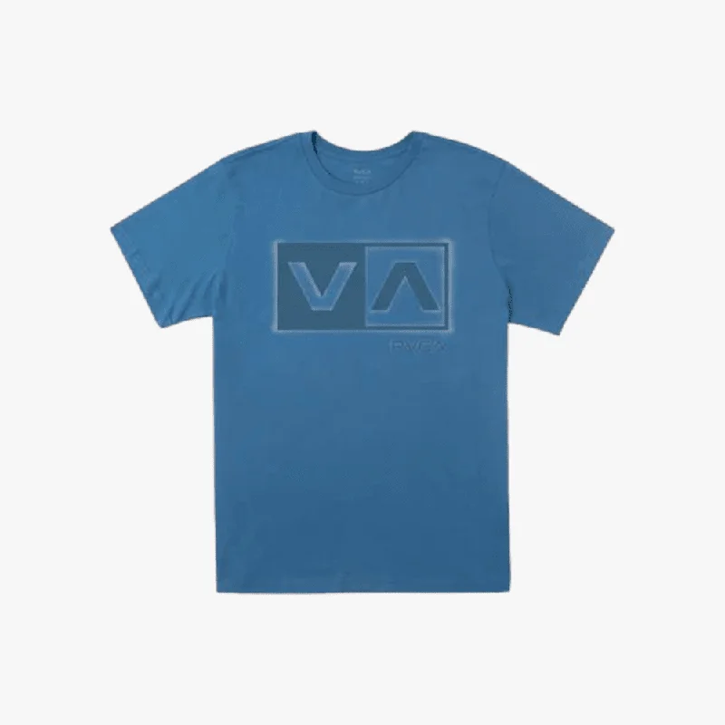 Rvca Mens Balance Box Short Sleeve Tee Cool Blue