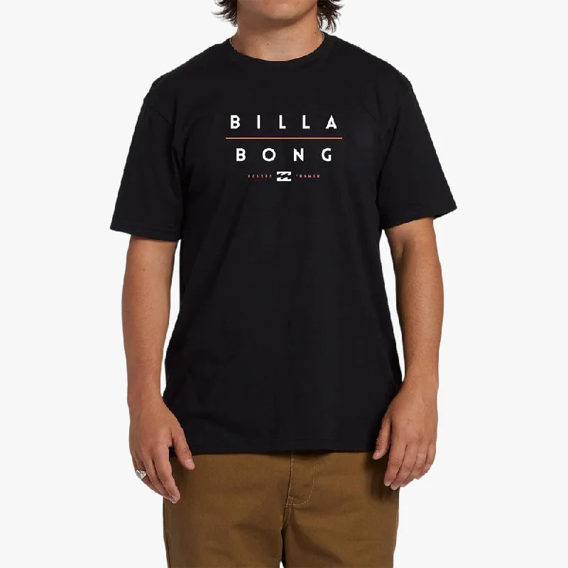 Billabong Mens Unity Stacked Tech Short Sleeve Tee Black