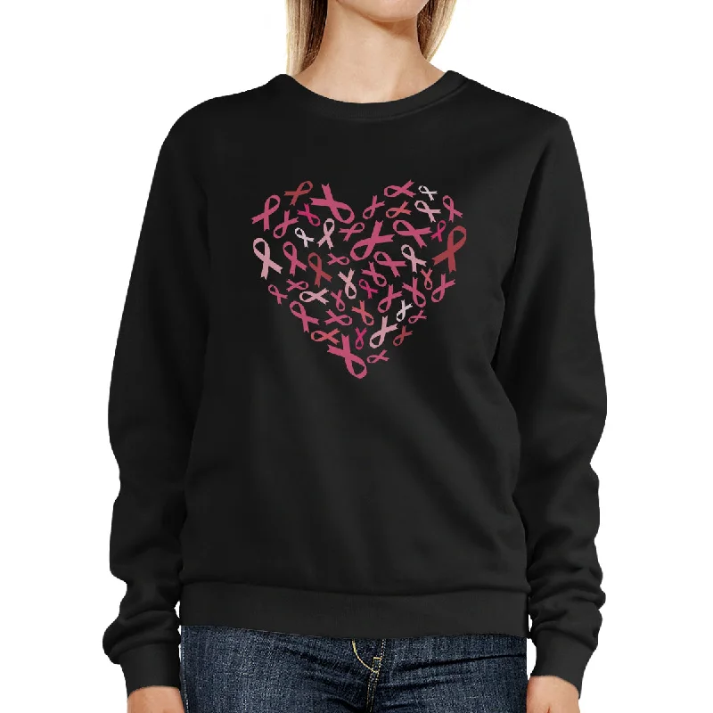 Pink Ribbon Heart Sweatshirt