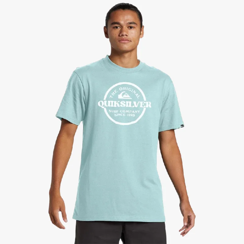 Quiksilver Mens Straight Up Short Sleeve Tee Pastel Turq