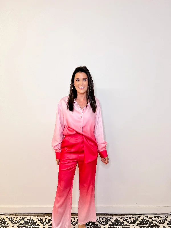 Weekend Deals That Spark Pink Ombre High Waist Pants