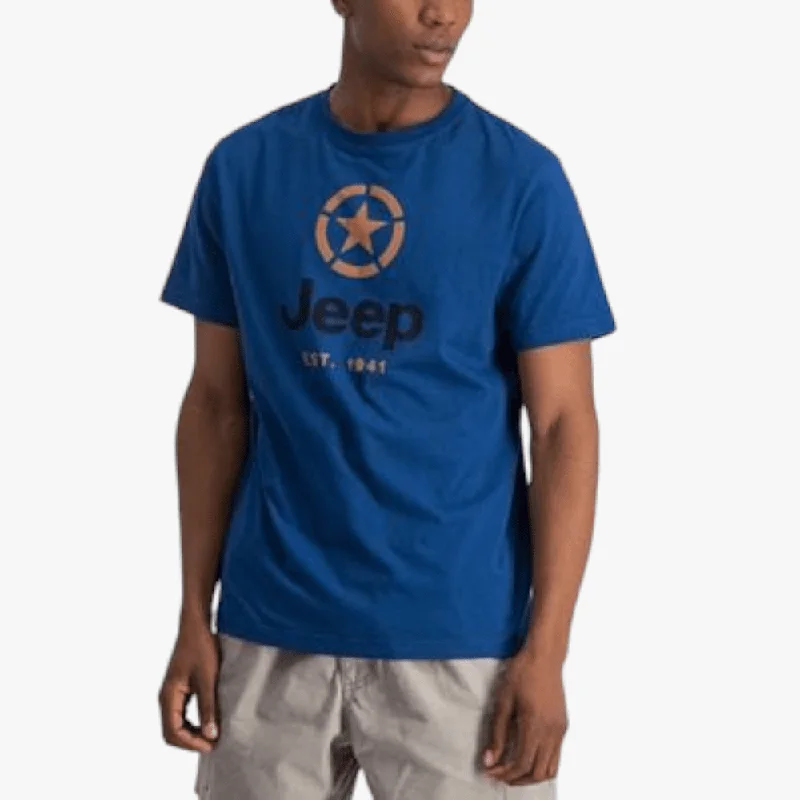 Jeep Mens Logo Icon Strong Short Sleeve Tee Skipper Blue