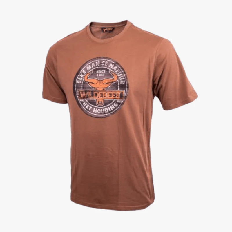 Wildebees Mens Wood Barrel Short Sleeve Tee Combat