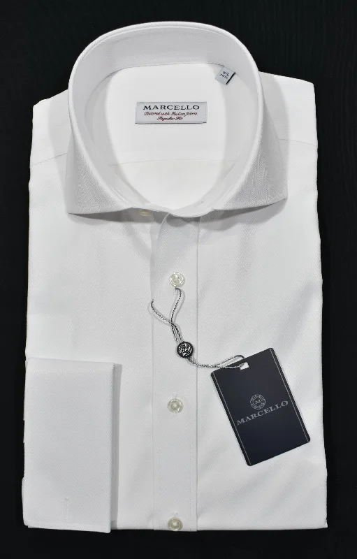 DS140A White Formal Shirt, Studs