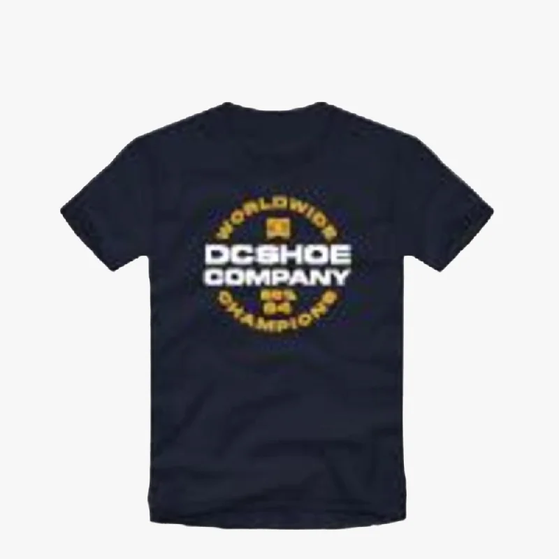 Dc Mens Euro Step Short Sleeve Tee Navy Blazer