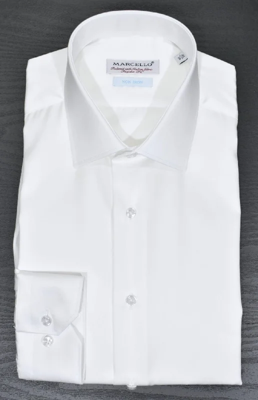 DS103 White Twill Dress Shirt