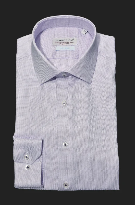 DS100L Lilac Fine Piquet Dress Shirt