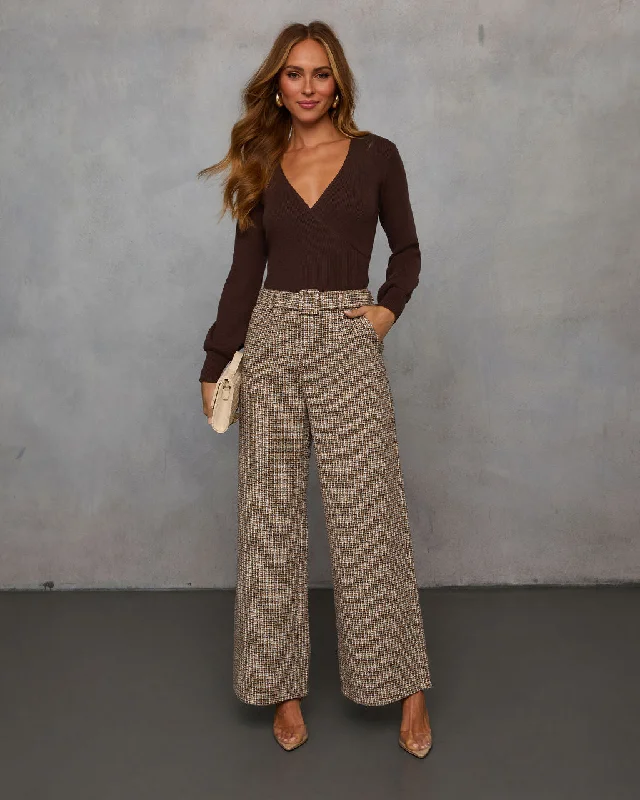 Weekend Savings Bonanza Midnight Jewel Wide Leg Tweed Pants
