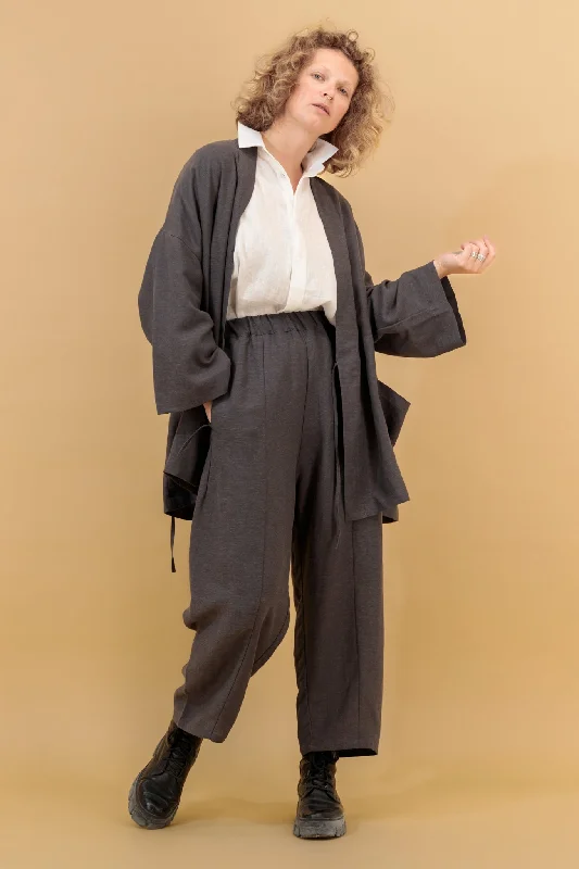 Weekend Bargains to Indulge In Ashkhar Relaxed Linen Pants Matt Charcoal