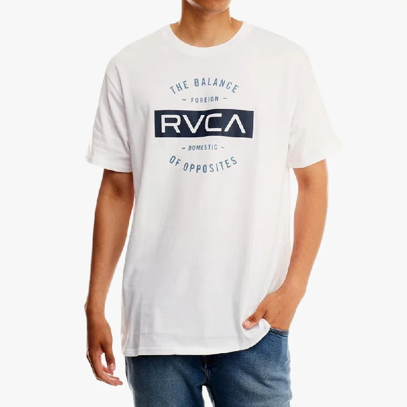 Rvca Mens Goal Short Sleeve Tee White