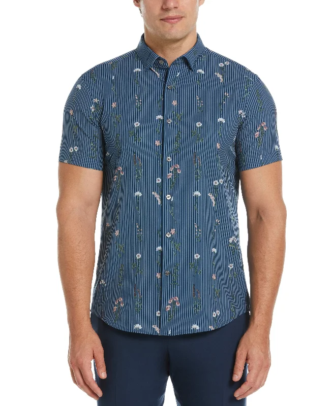 Total Stretch Slim Fit Floral Print Shirt