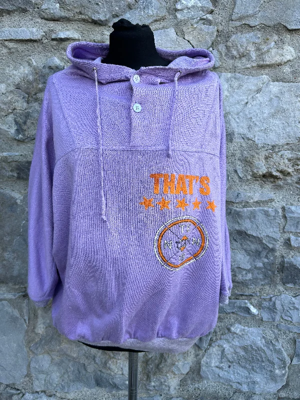 80s lilac hoodie uk 14-18