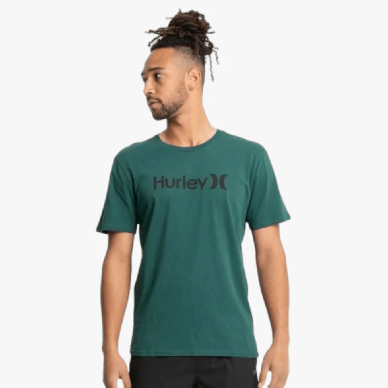 Hurley Mens Evd Wash Seasonal Oao Solid Short Sleeve Tee Alpine Green