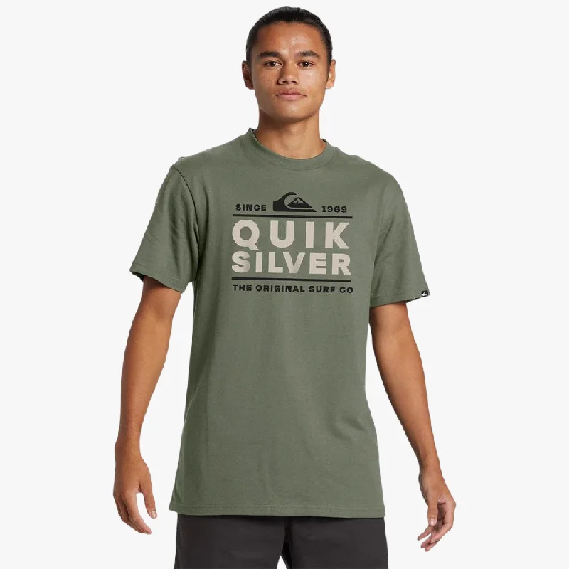 Quiksilver Mens Straight Up Short Sleeve Tee Four Leaf