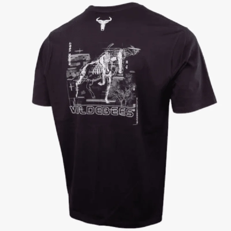 Wildebees Mens Schematic Short Sleeve Tee Black