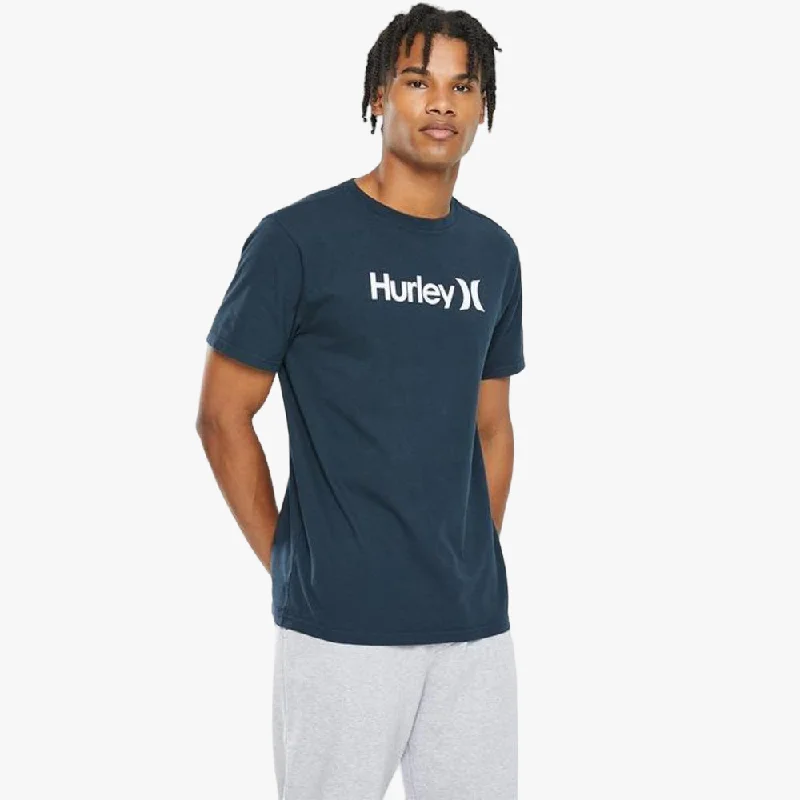 Hurley Mens Evd Wsh Core Oao Solid Short Sleeve Tee Navy White