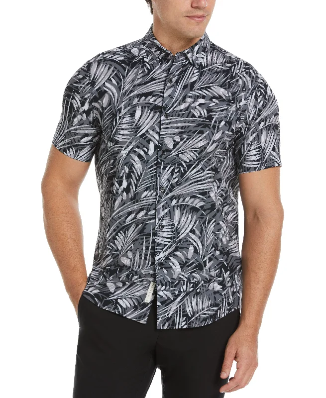 Total Stretch Slim Fit Leaf Print Shirt